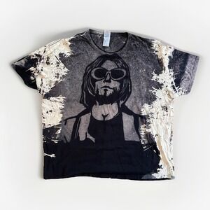 Nirvana Kurt Cobain Custom Bleach Tie Dye T Shirt Men's sz 3XL Thrashed JHK Tag